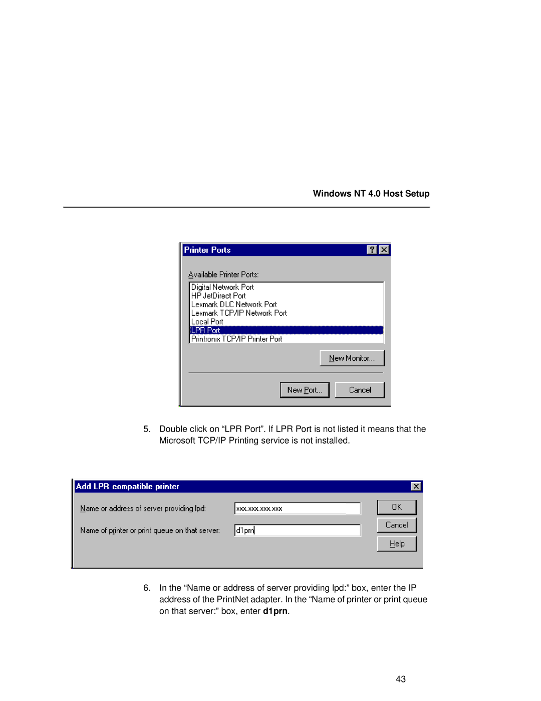 Fujitsu 9045 user manual Windows NT 4.0 Host Setup 