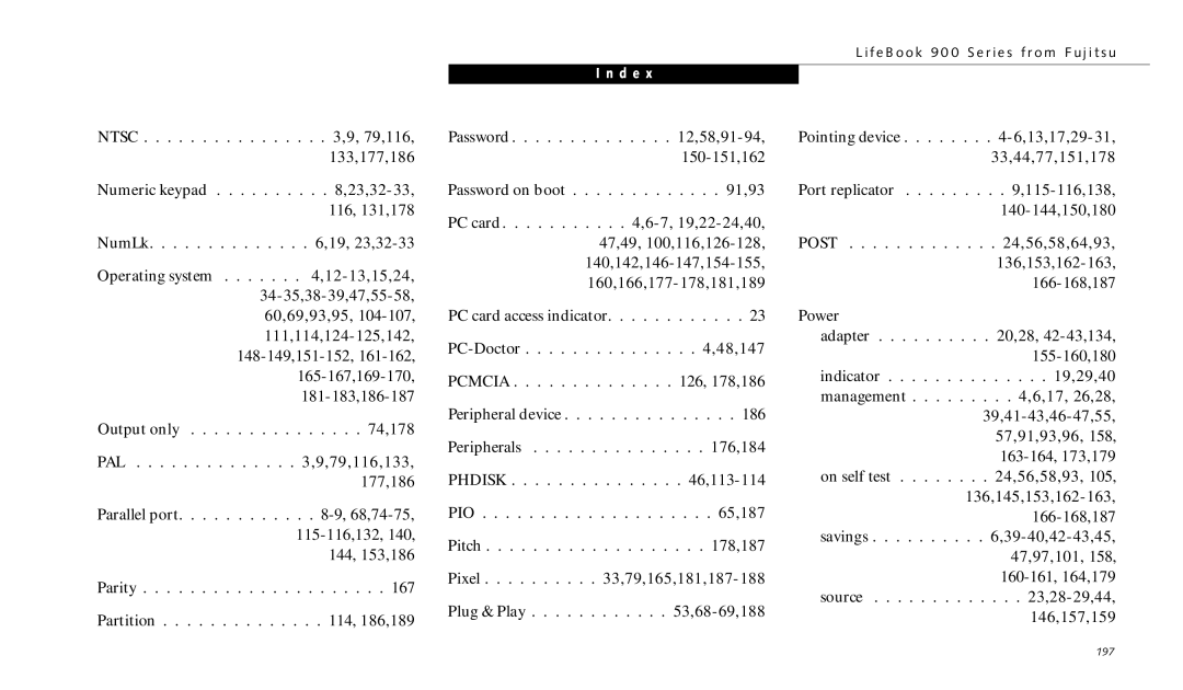 Fujitsu 990TX2 manual 197 