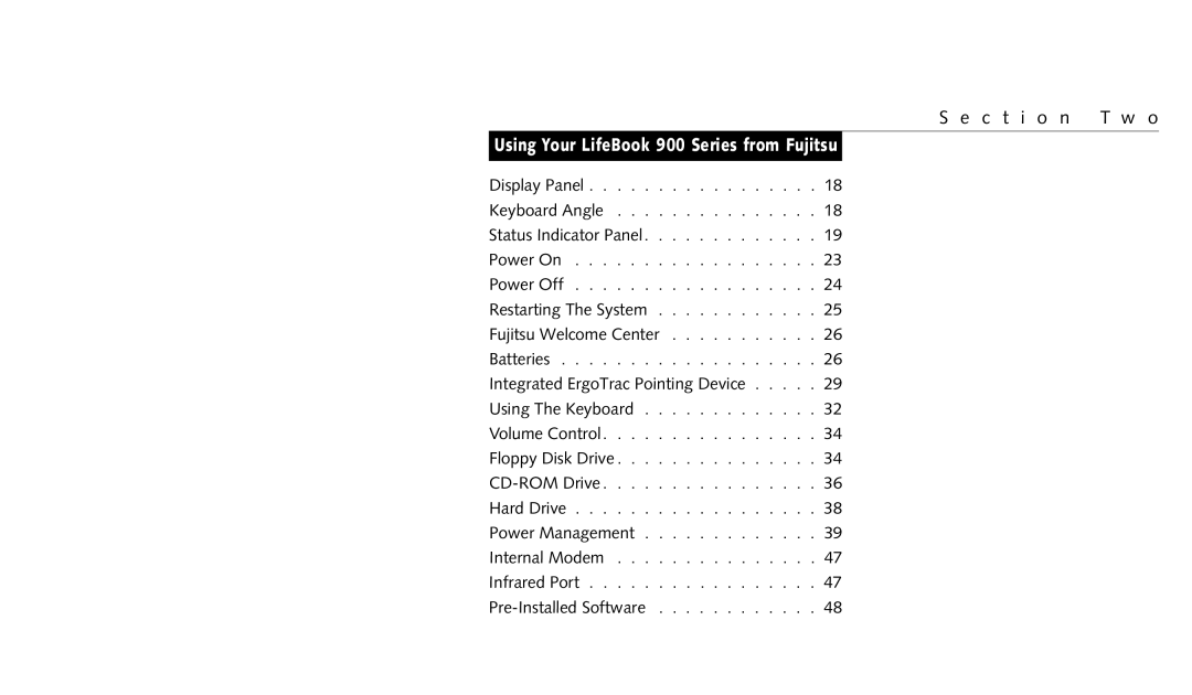 Fujitsu 990TX2 manual Using Your LifeBook 900 Series from Fujitsu 