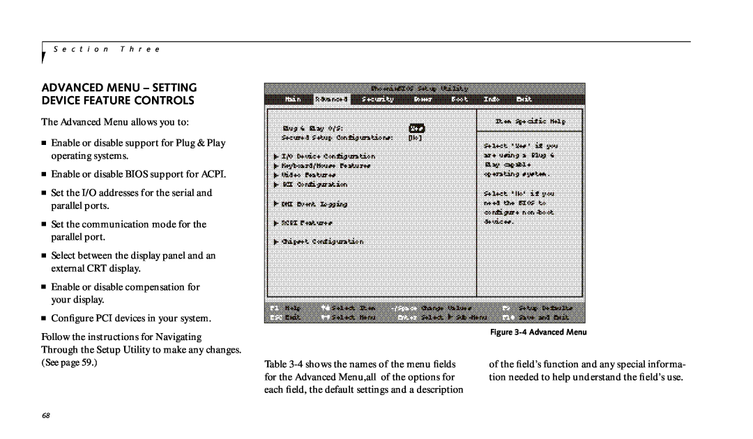 Fujitsu 990TX2 manual Advanced Menu – Setting Device Feature Controls 