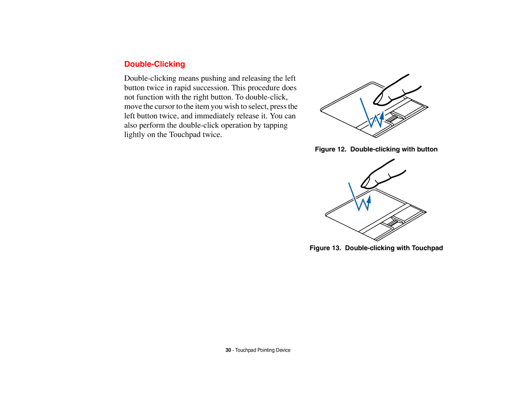 Fujitsu A3210 manual Double-Clicking, Double-clicking with button 