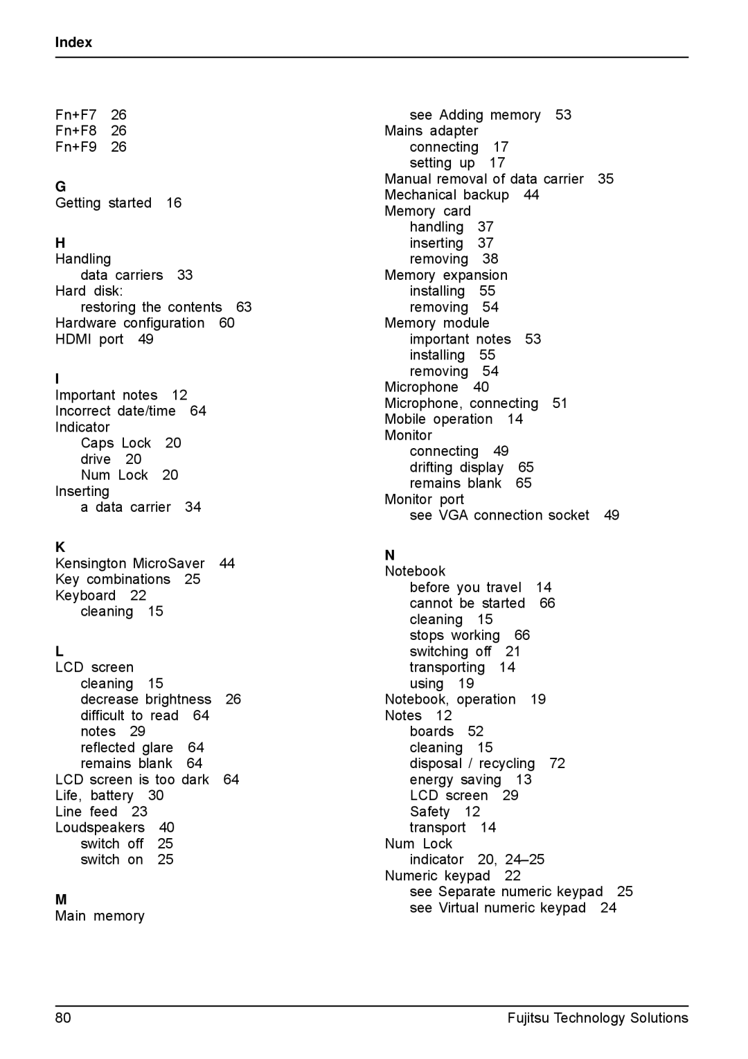 Fujitsu AH531, A531 manual Handling 