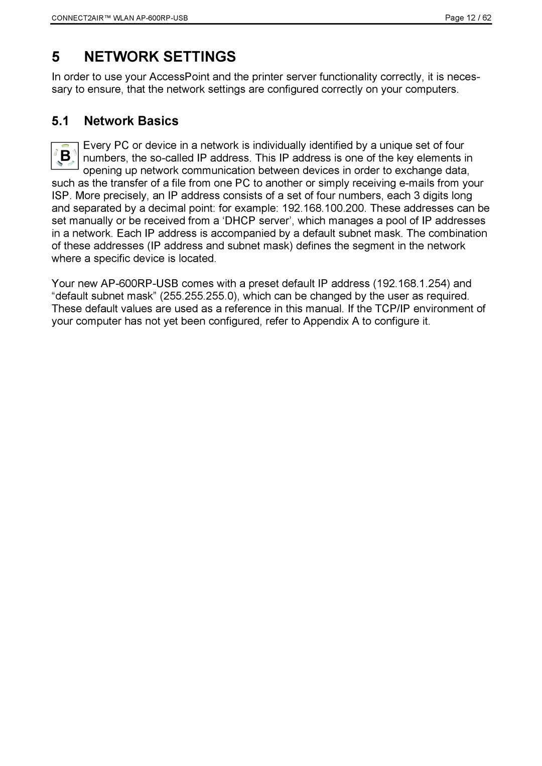 Fujitsu AP-600RP-USB manual Network Settings, Network Basics 