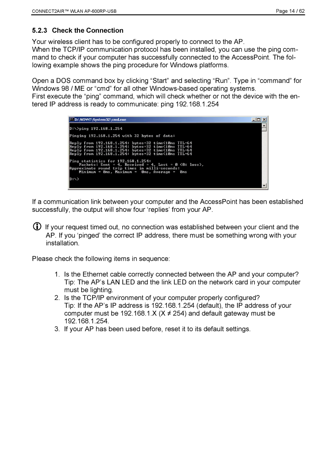 Fujitsu AP-600RP-USB manual Check the Connection 