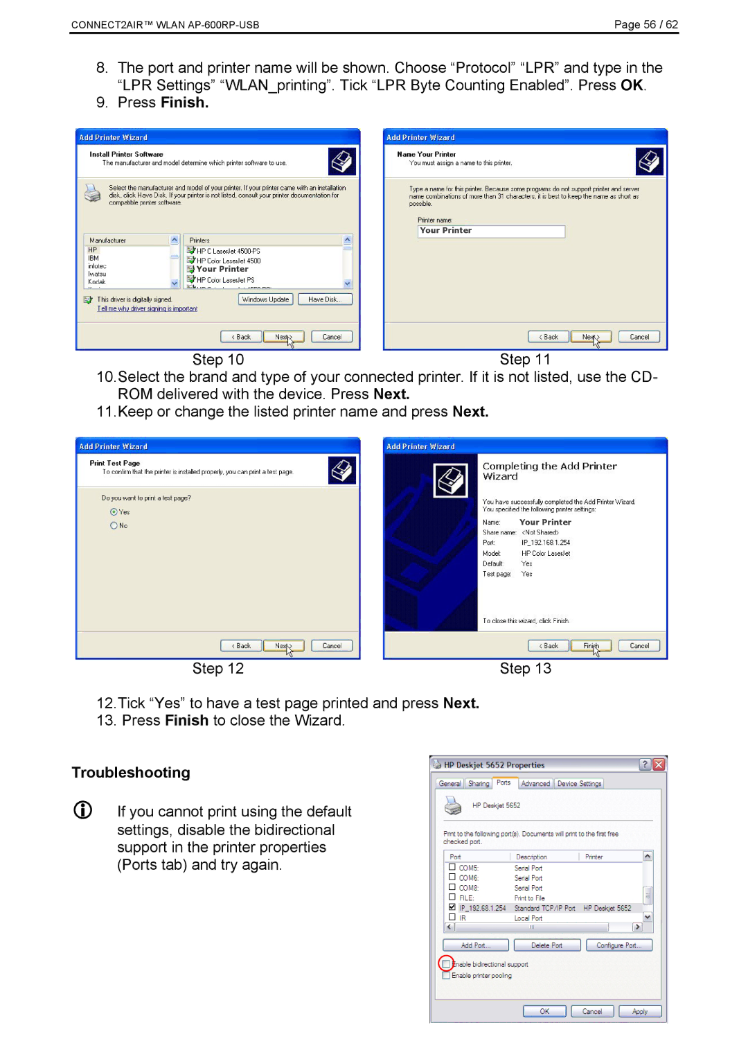 Fujitsu AP-600RP-USB manual Press Finish, Troubleshooting 