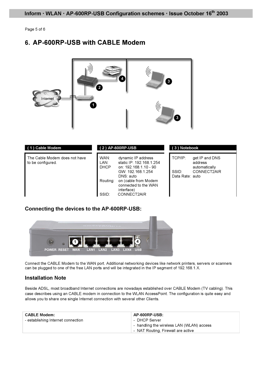 Fujitsu manual AP-600RP-USB with Cable Modem 