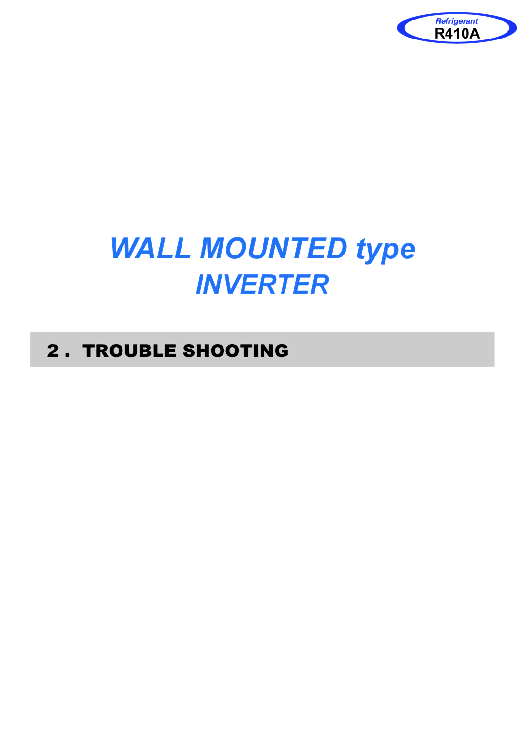 Fujitsu AOU09RL2, ASU12RL2, AOU12RL2 manual Trouble Shooting 