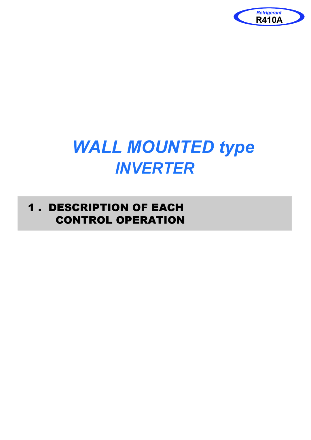 Fujitsu AOU09RL2, ASU12RL2, AOU12RL2 manual Wall Mounted type 