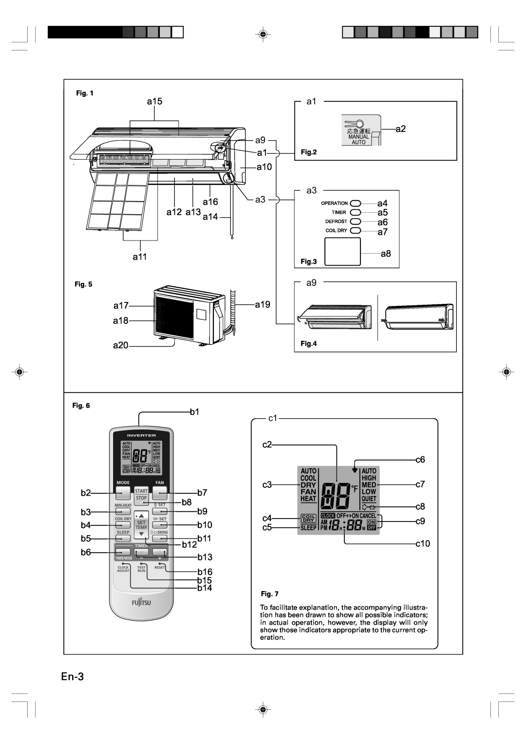 Fujitsu Heat & Cool Model (Reverse Cycle), ASU9RLS, ASU12RLS, AOU9RLS, AOU12RLS manual En-3 