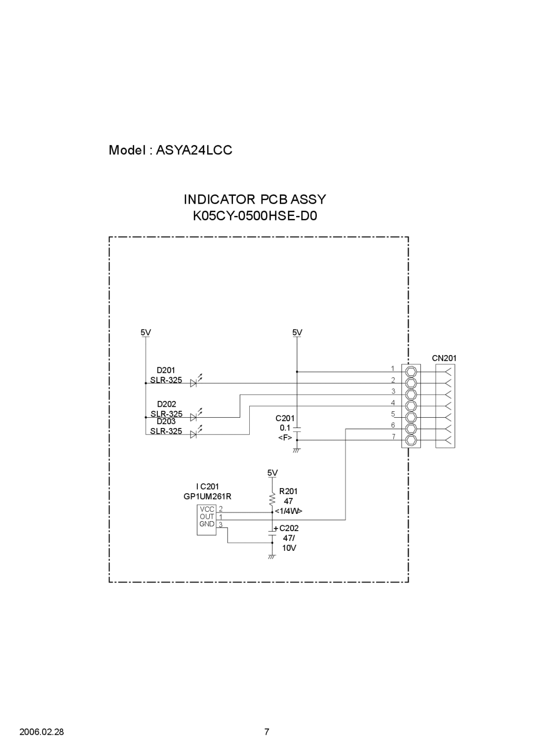 Fujitsu ASYA24LCC, AOYR24LCC specifications Indicator PCB Assy 