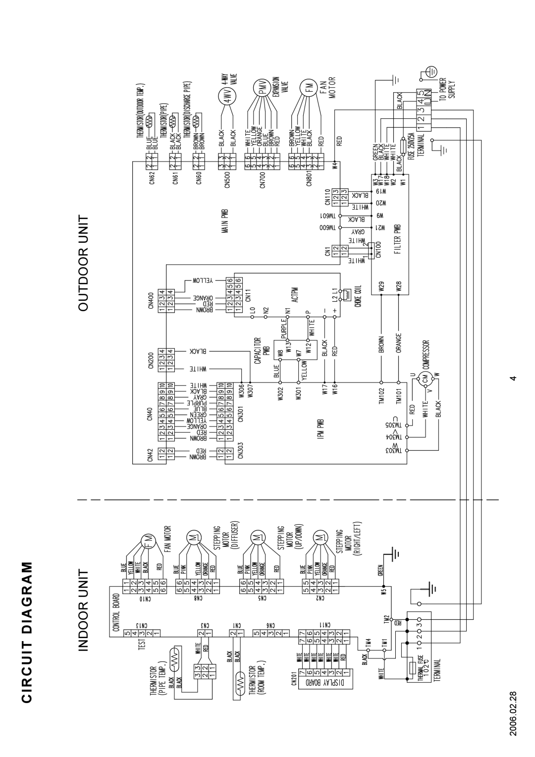 Fujitsu AOYR24LCC, ASYA24LCC specifications Circuit Diagram, Indoor Unit, Outdoor Unit 