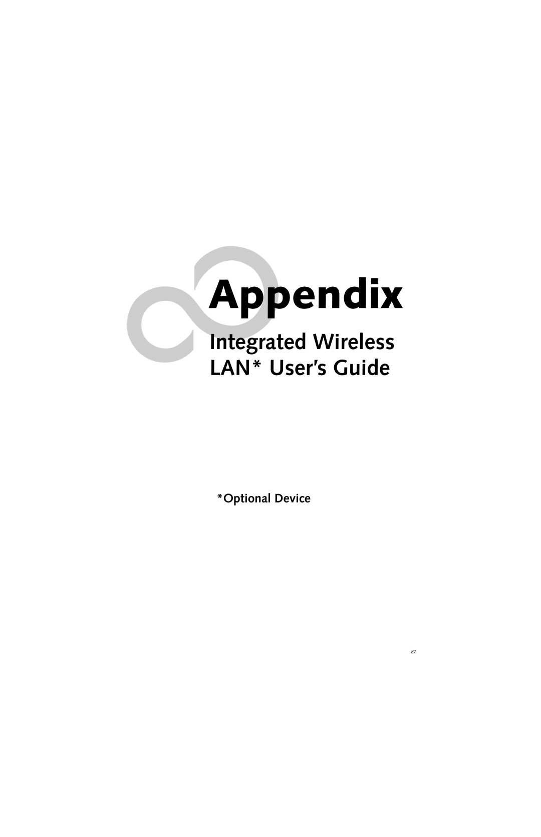 Fujitsu B3020D manual Appendix, Optional Device 