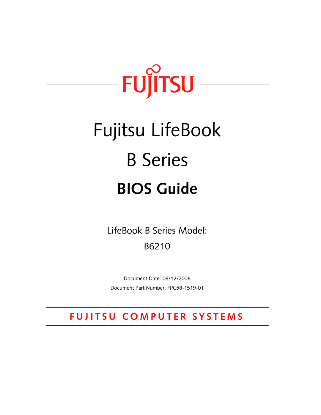 Fujitsu B6210 manual Fujitsu LifeBook Series 