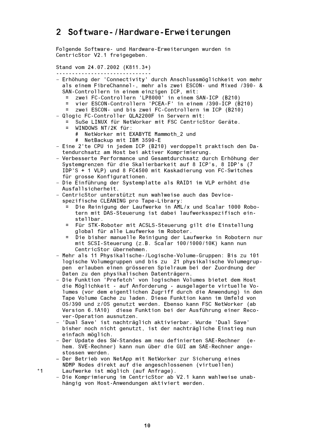 Fujitsu BS2000/OSD manual Software-/Hardware-Erweiterungen 