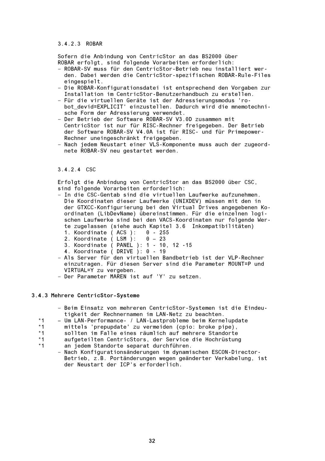 Fujitsu BS2000/OSD manual Mehrere CentricStor-Systeme 