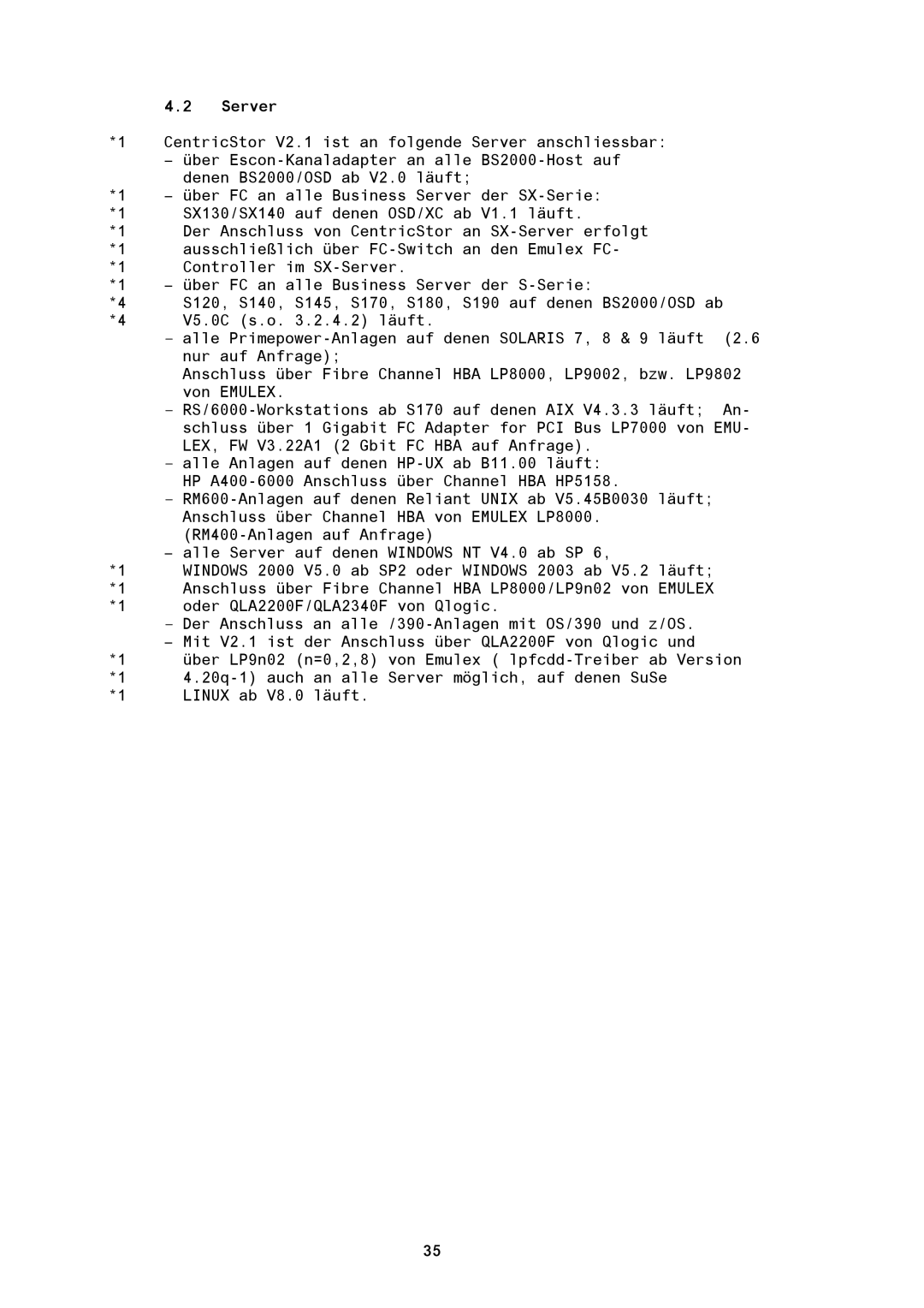 Fujitsu BS2000/OSD manual Server 