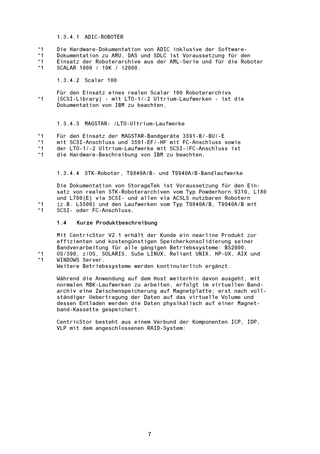 Fujitsu BS2000/OSD manual Adic-Roboter, Kurze Produktbeschreibung 