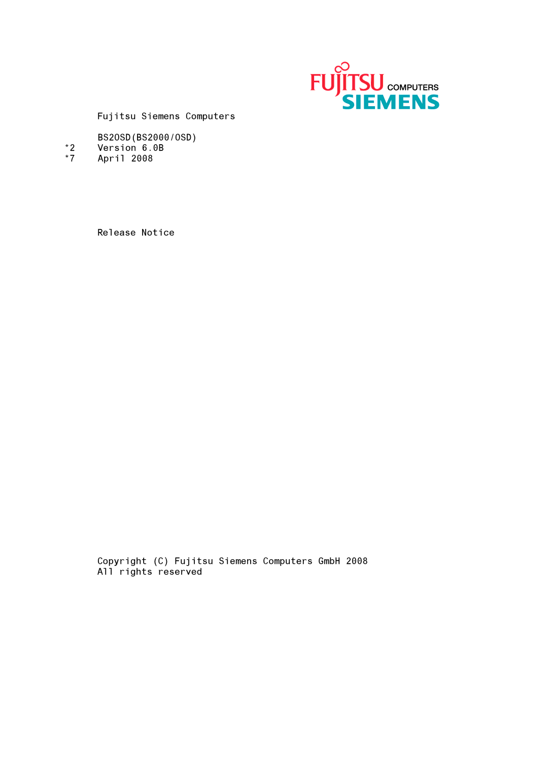 Fujitsu manual BS2OSDBS2000/OSD 