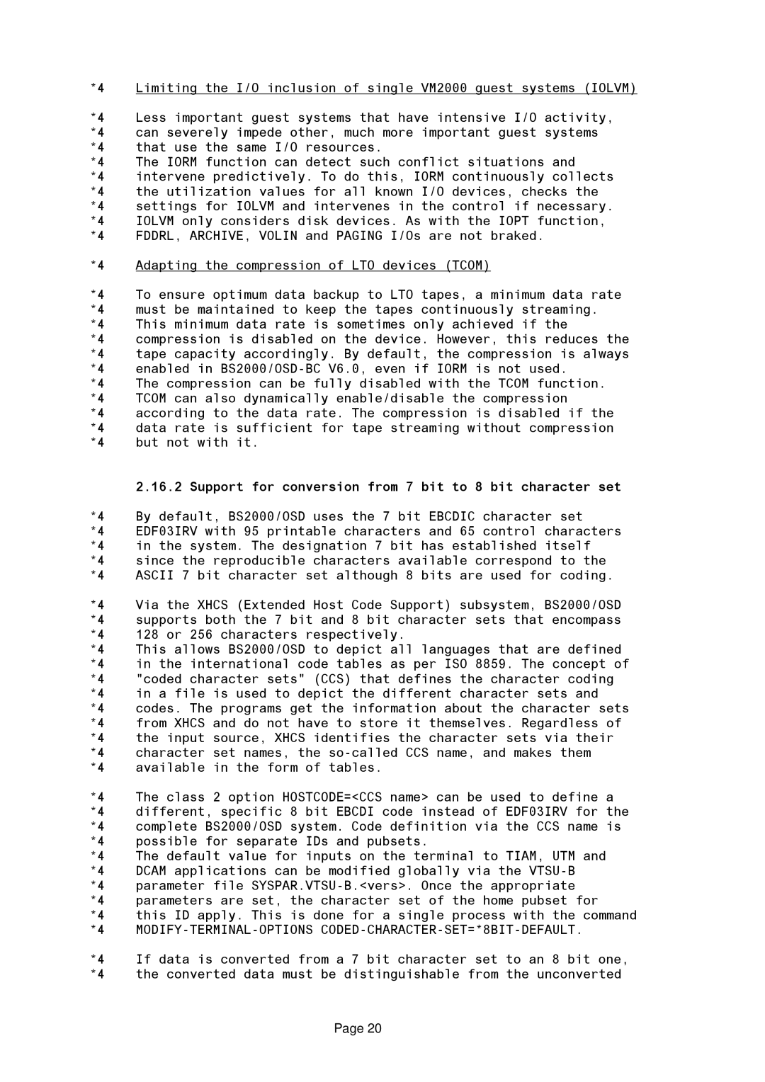 Fujitsu BS2OSD manual Support for conversion from 7 bit to 8 bit character set 