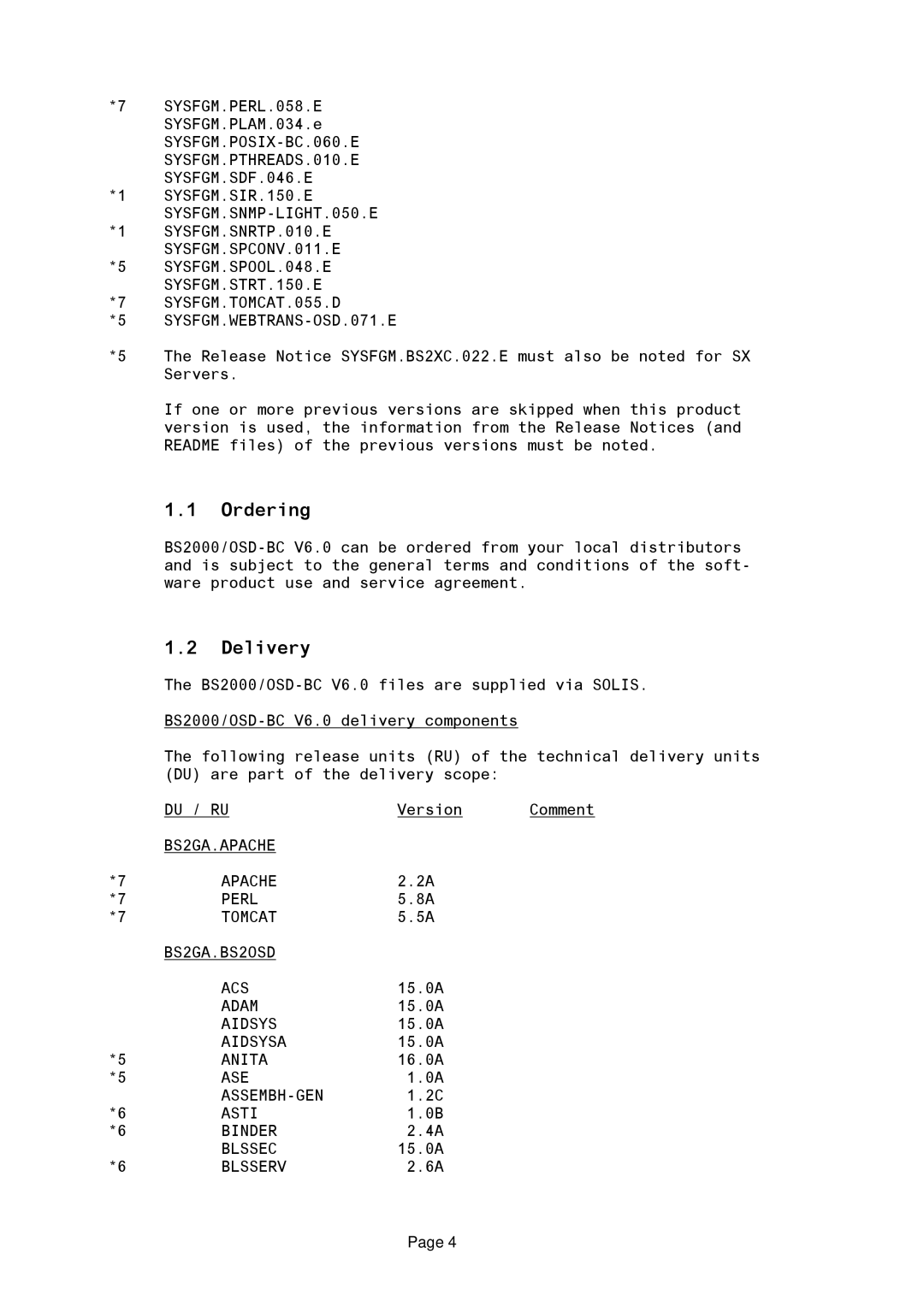 Fujitsu BS2OSD manual Ordering, Delivery 