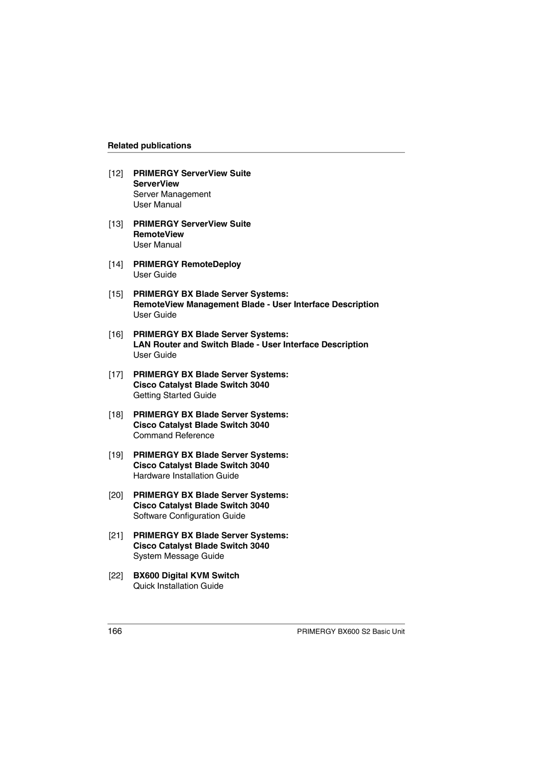 Fujitsu BX600 S2 manual 166 