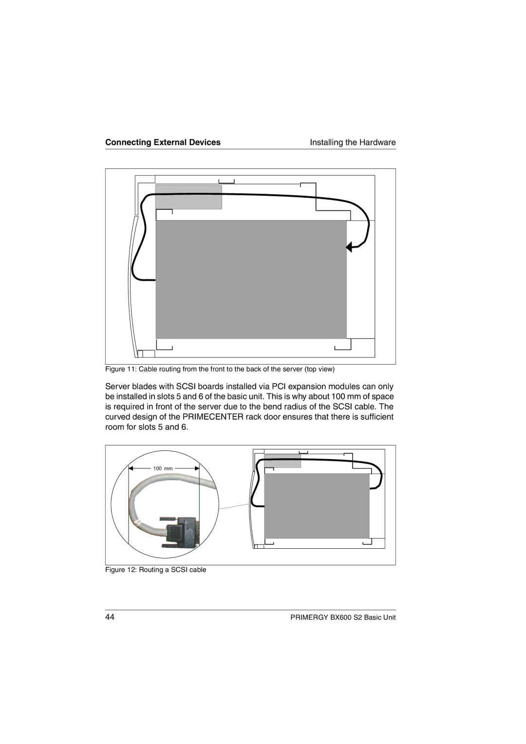 Fujitsu BX600 S2 manual Connecting External Devices Installing the Hardware 