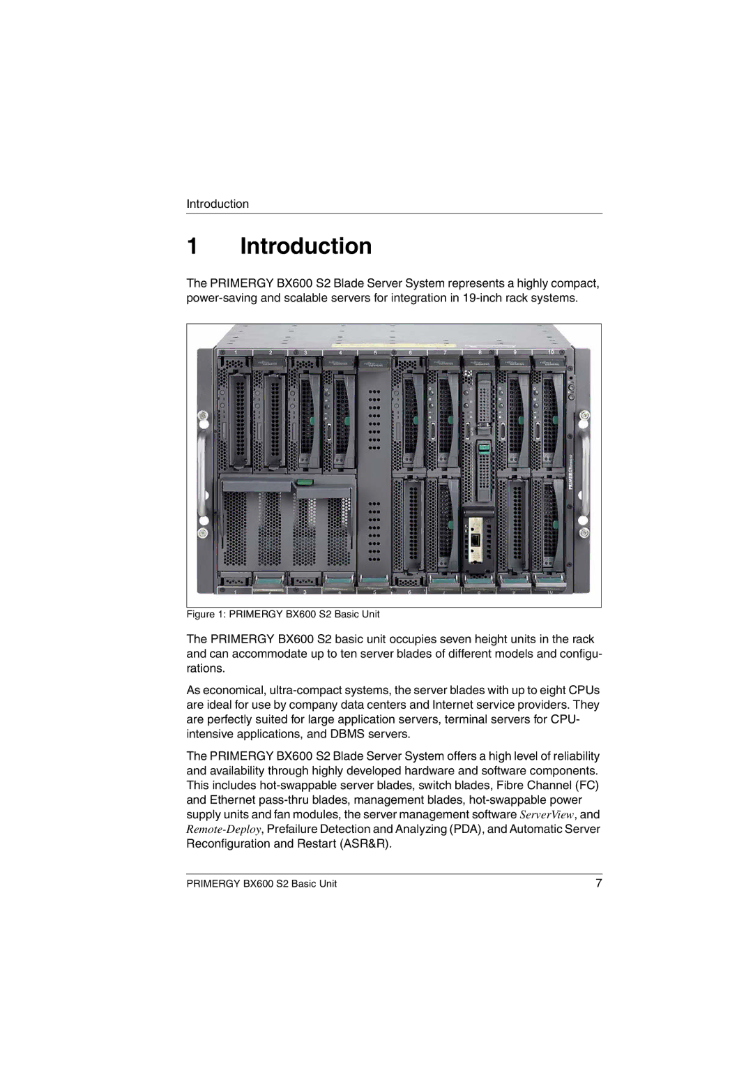 Fujitsu BX600 S2 manual Introduction 