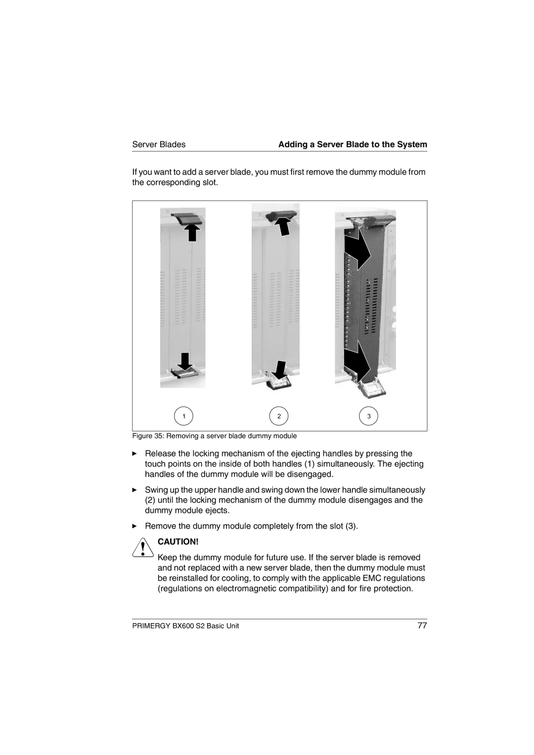 Fujitsu BX600 S2 manual Adding a Server Blade to the System 