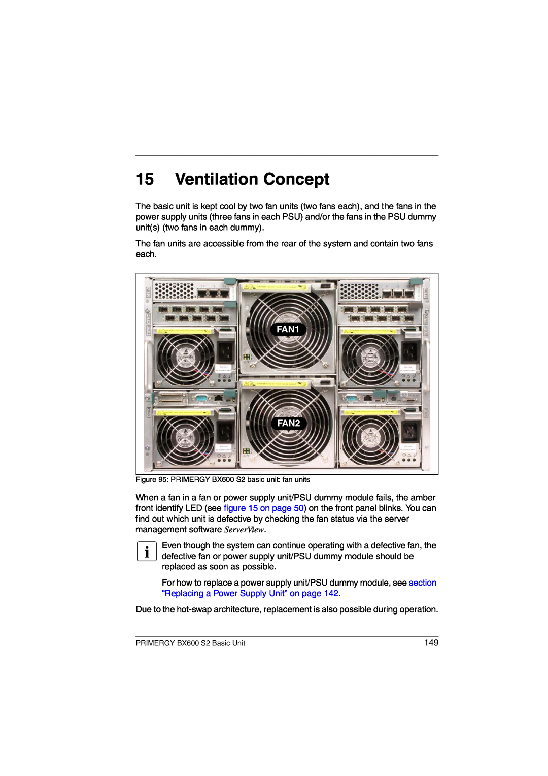 Fujitsu BX600 S2 manual Ventilation Concept, FAN1 FAN2 