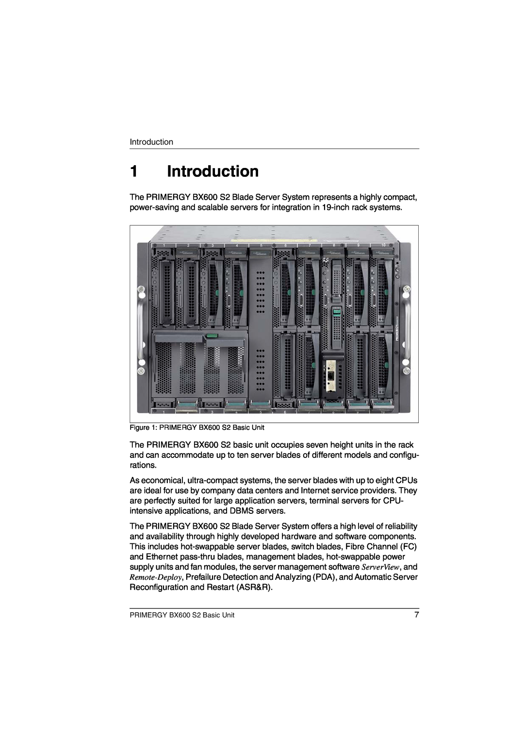 Fujitsu BX600 S2 manual Introduction 