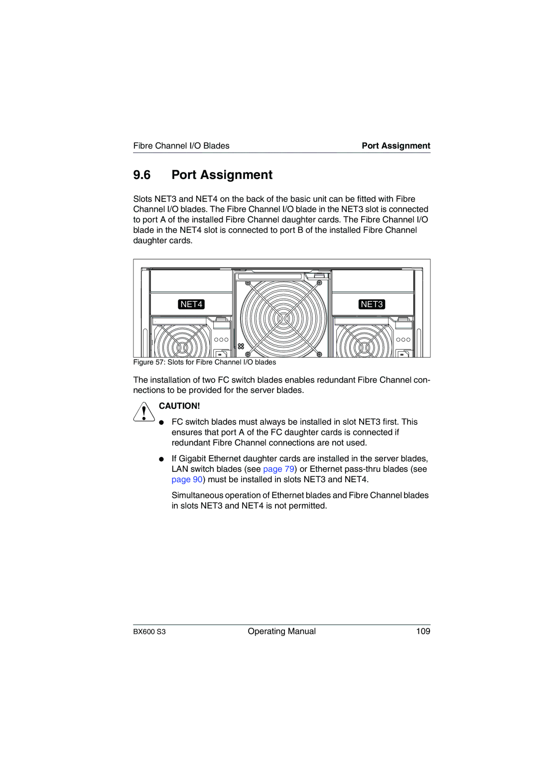 Fujitsu BX600 S3 manual Port Assignment, NET4 NET3 