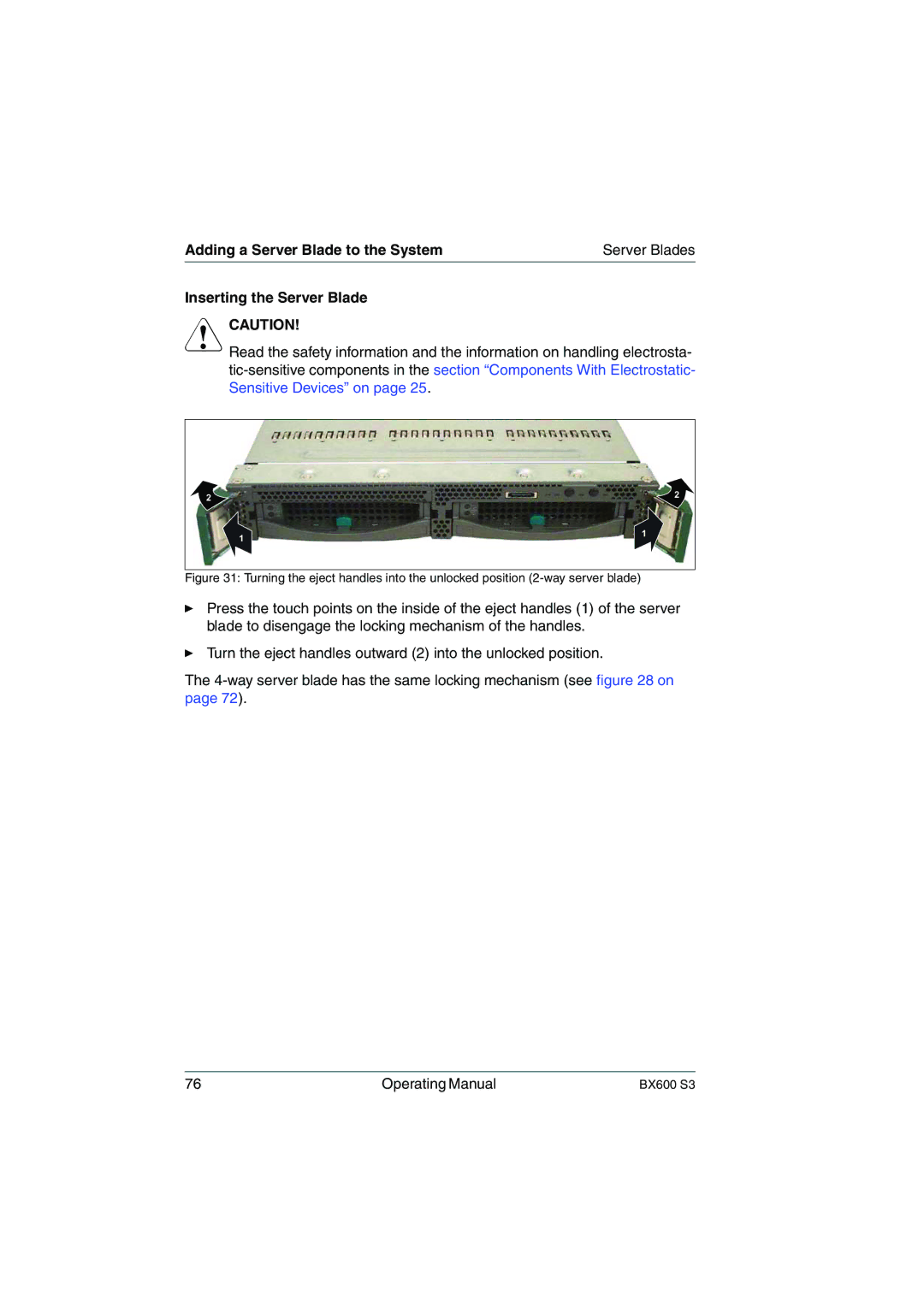 Fujitsu BX600 S3 manual 