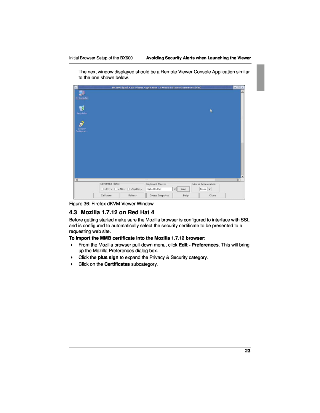 Fujitsu BX600 manual Mozilla 1.7.12 on Red Hat 