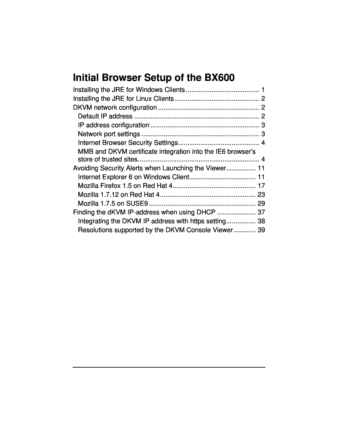Fujitsu manual Initial Browser Setup of the BX600 