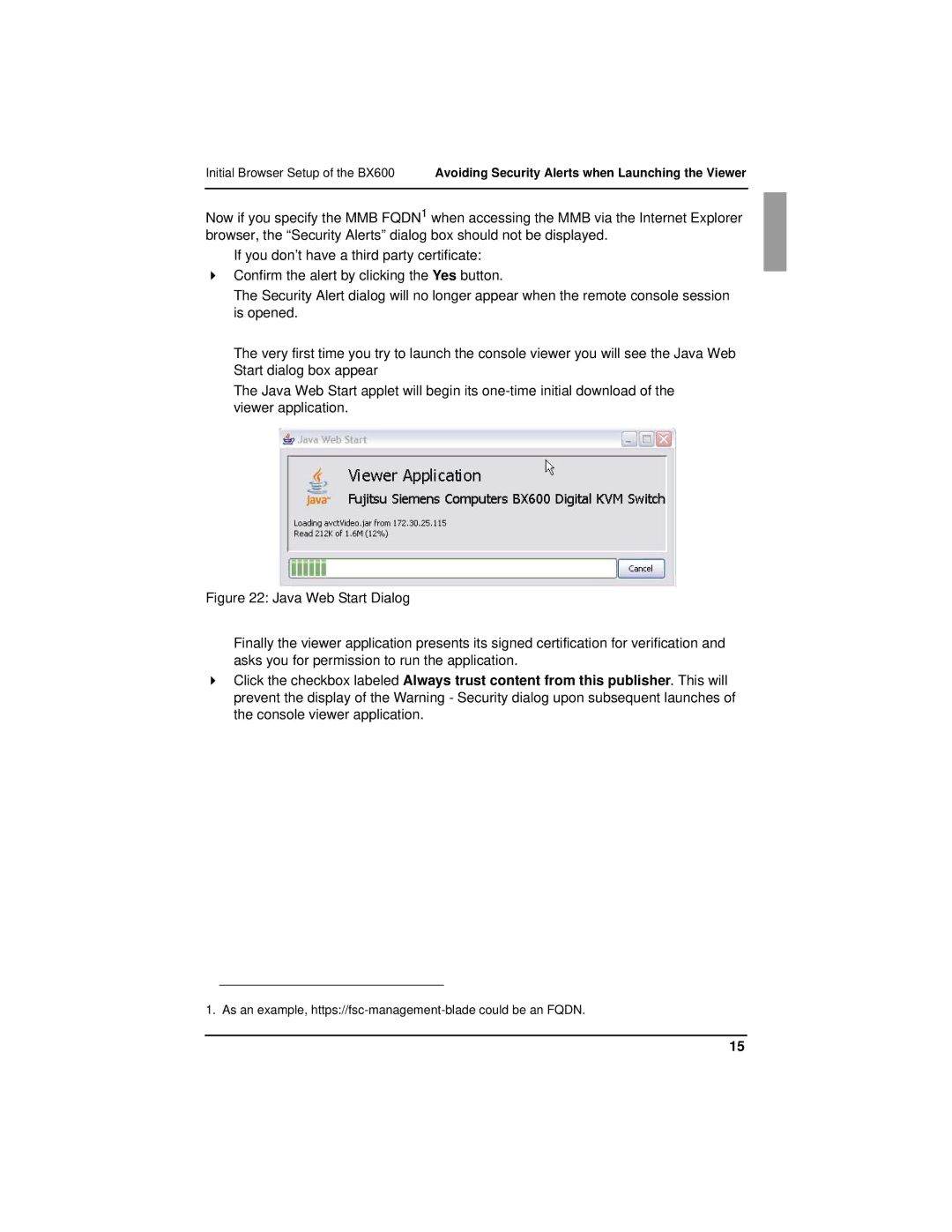 Fujitsu BX600 manual As an example, https//fsc-management-blade could be an Fqdn 