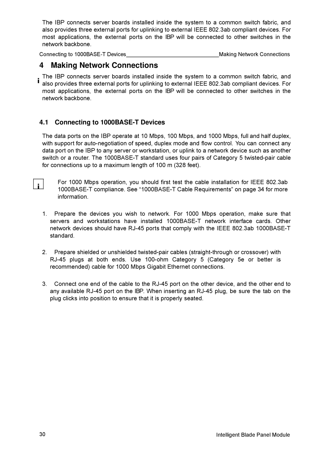 Fujitsu BX600 manual Making Network Connections, Connecting to 1000BASE-T Devices 