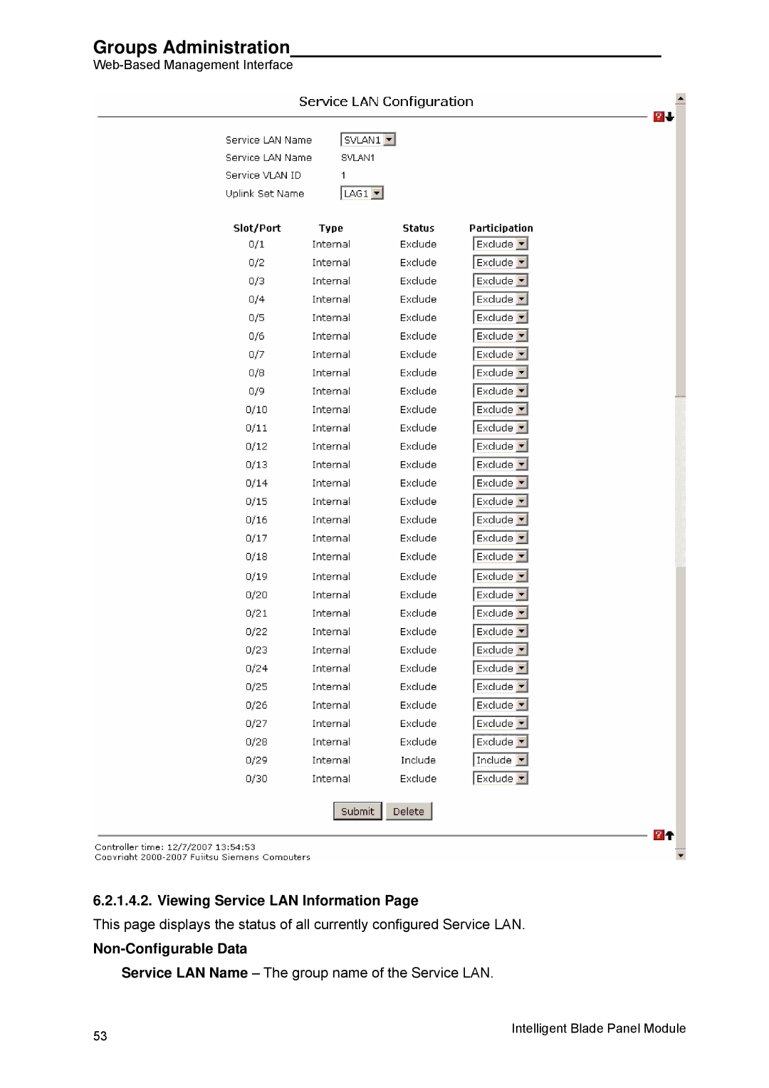 Fujitsu BX600 manual Viewing Service LAN Information 