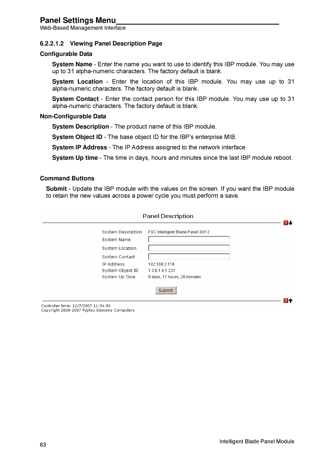 Fujitsu BX600 manual Viewing Panel Description Page Configurable Data 