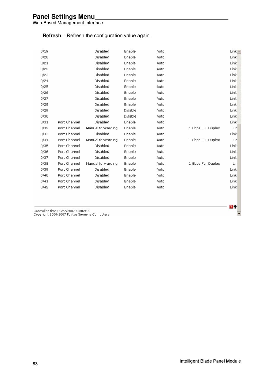 Fujitsu BX600 manual Refresh Refresh the configuration value again 