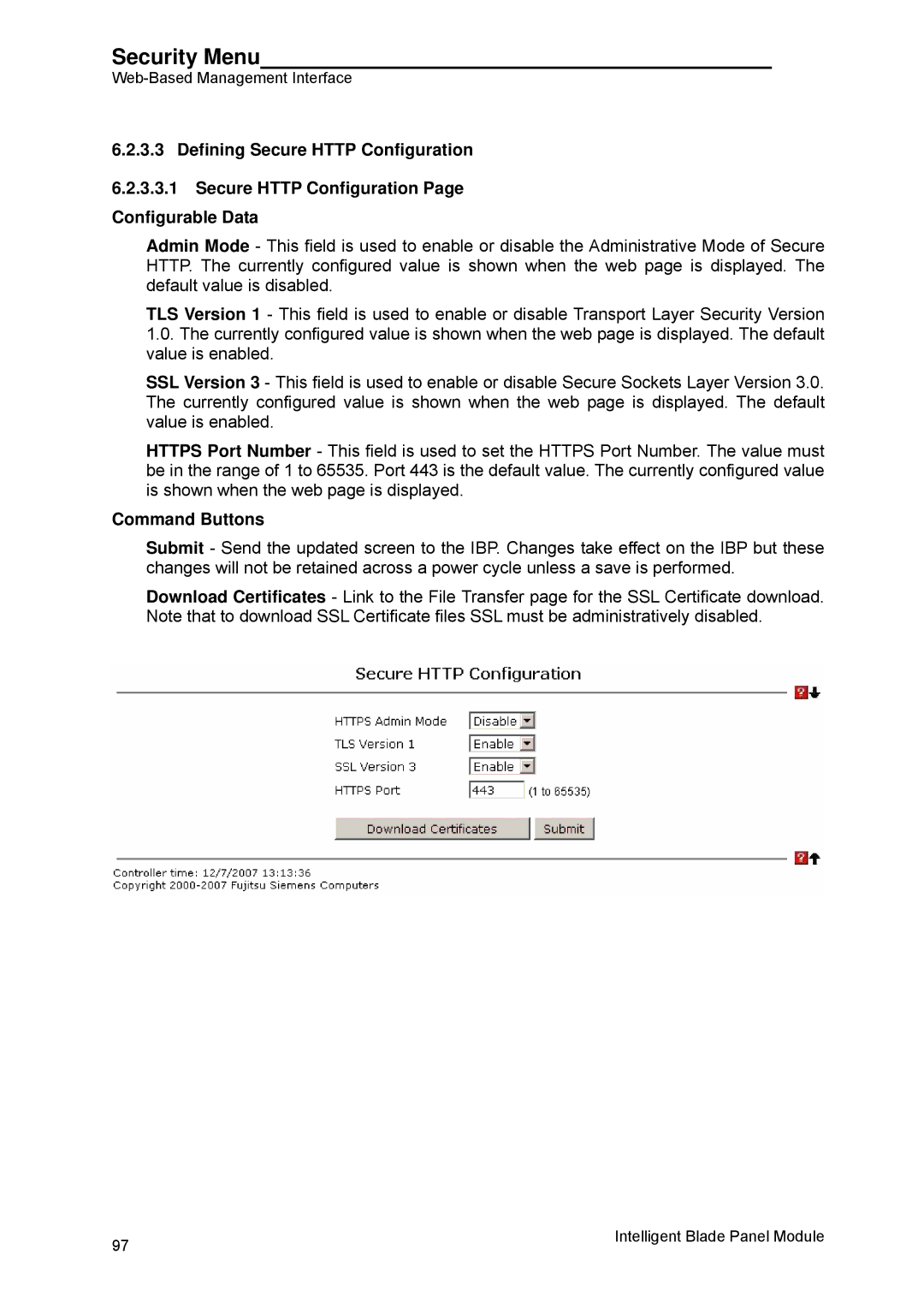 Fujitsu BX600 manual Security Menu 