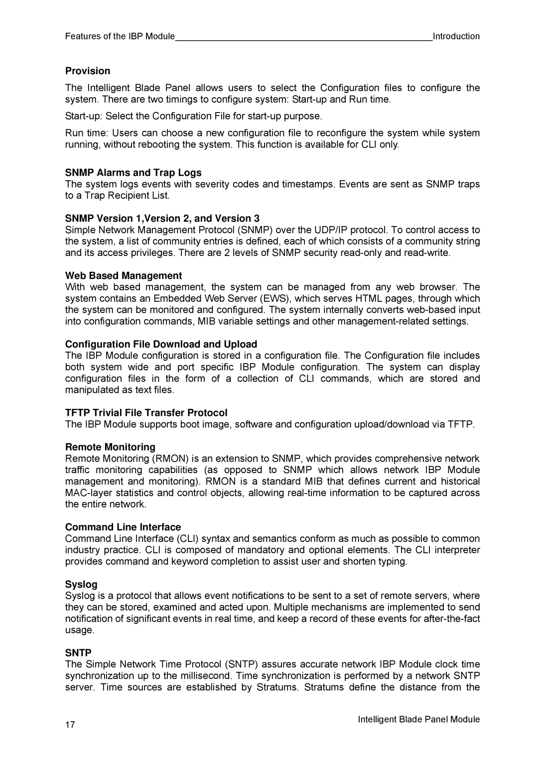 Fujitsu BX600 Provision, Snmp Alarms and Trap Logs, Snmp Version 1,Version 2, and Version, Web Based Management, Syslog 