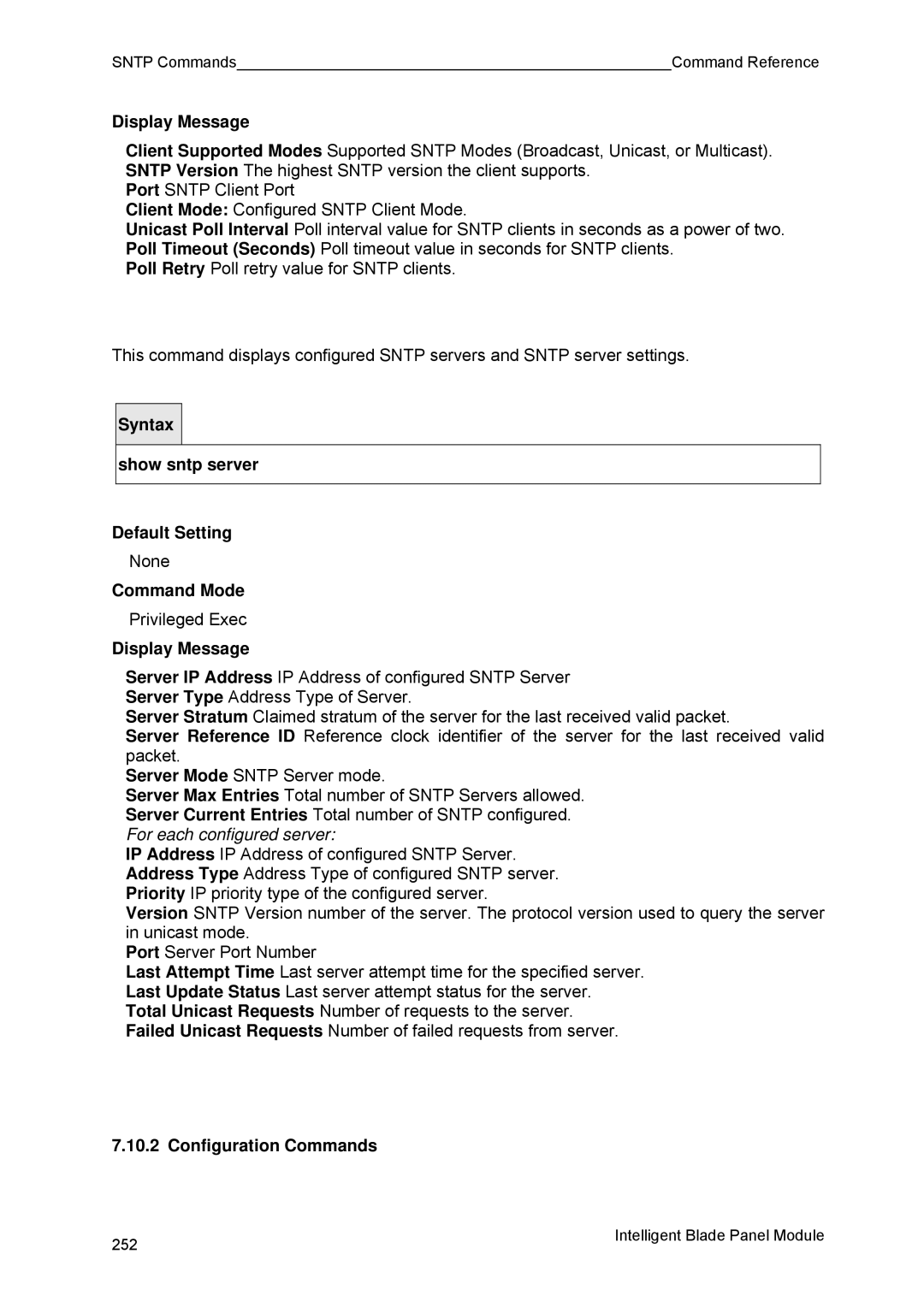 Fujitsu BX600 manual Configuration Commands 