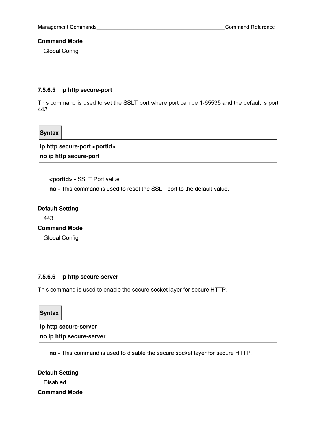 Fujitsu BX600 manual Ip http secure-port portid no ip http secure-port, Ip http secure-server 