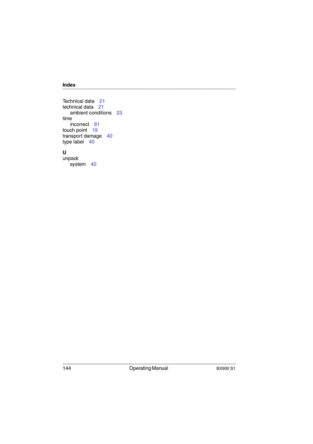 Fujitsu BX900 S1 manual Unpack 