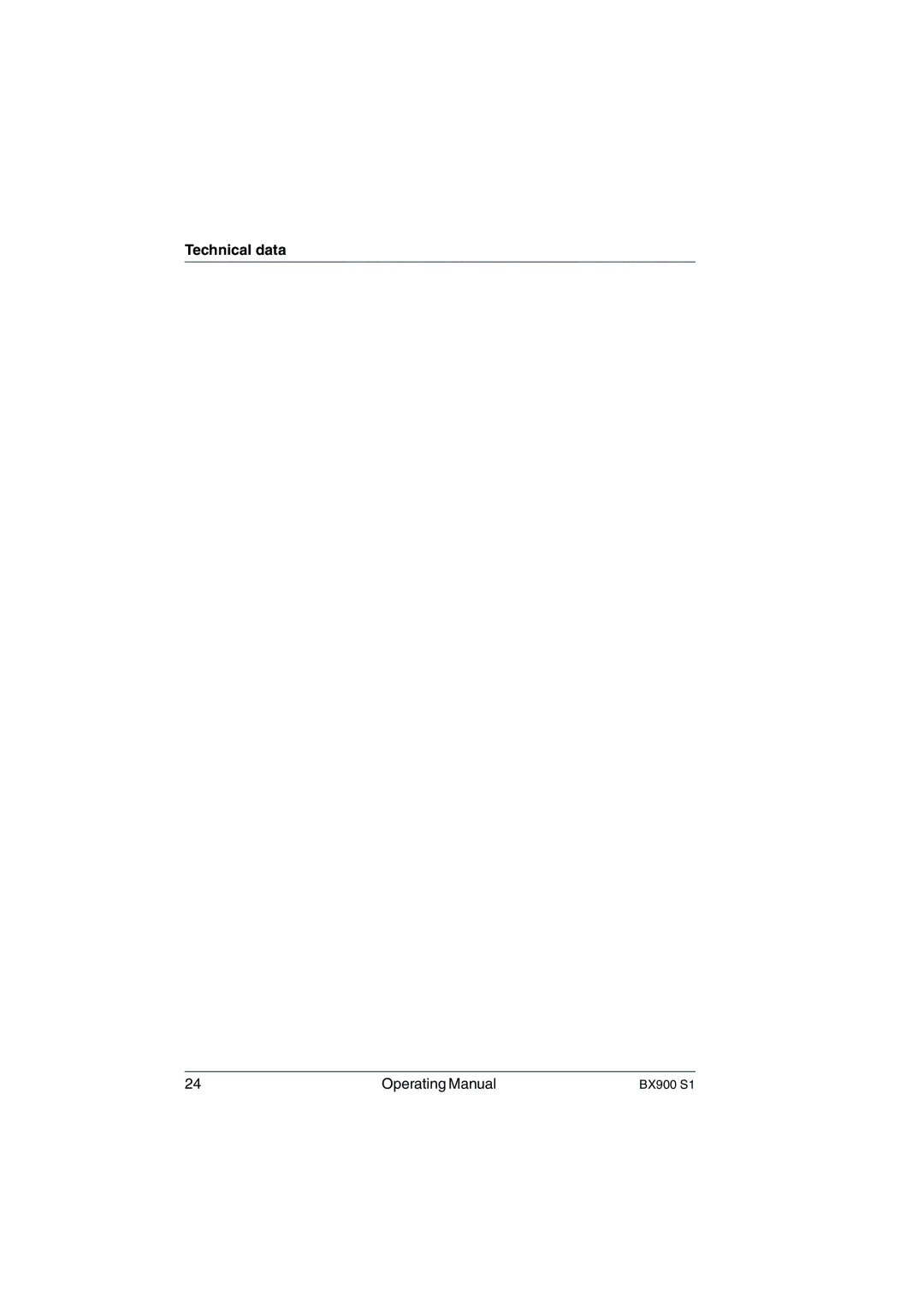 Fujitsu BX900 S1 manual Technical data 