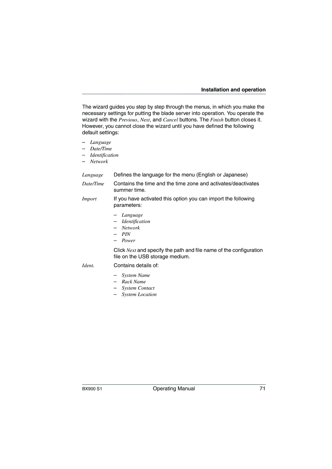 Fujitsu BX900 S1 manual Pin 