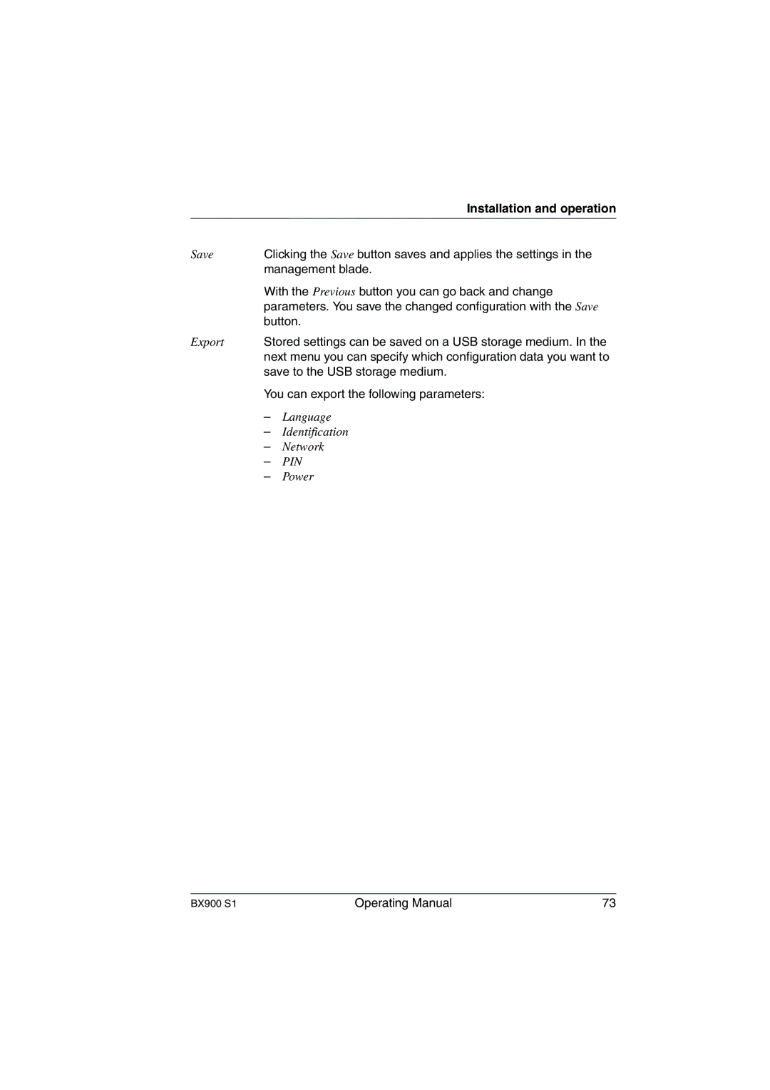 Fujitsu BX900 S1 manual Clicking the Save button saves and applies the settings 