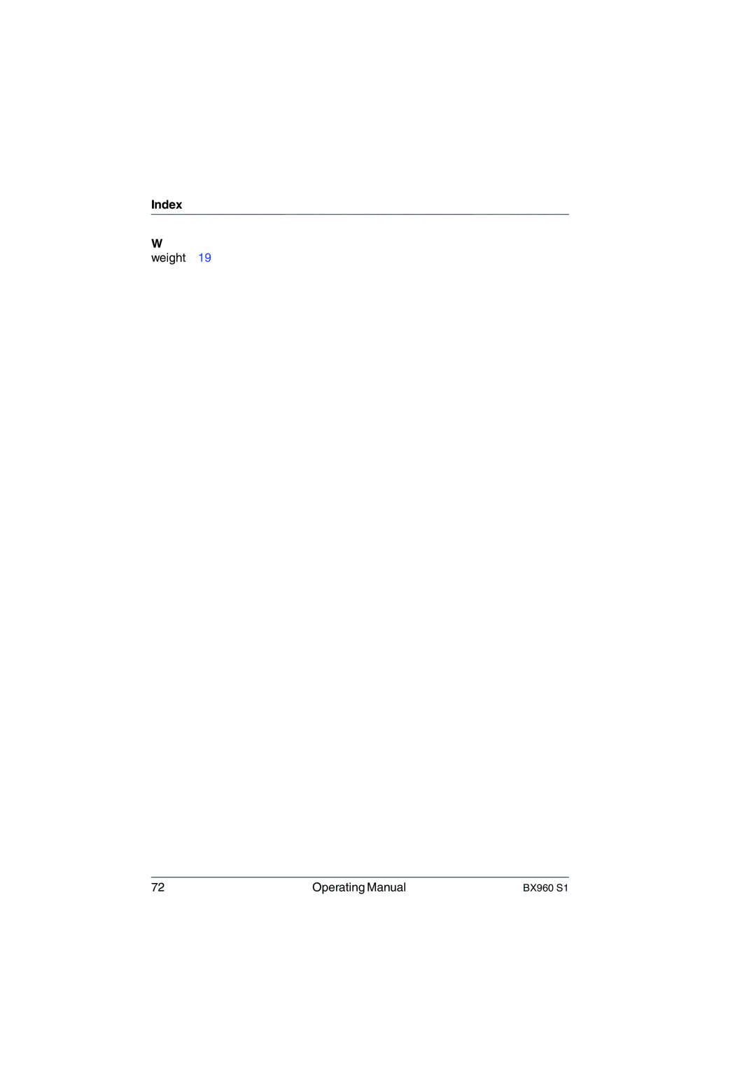 Fujitsu BX960 S1 manual Weight Operating Manual 