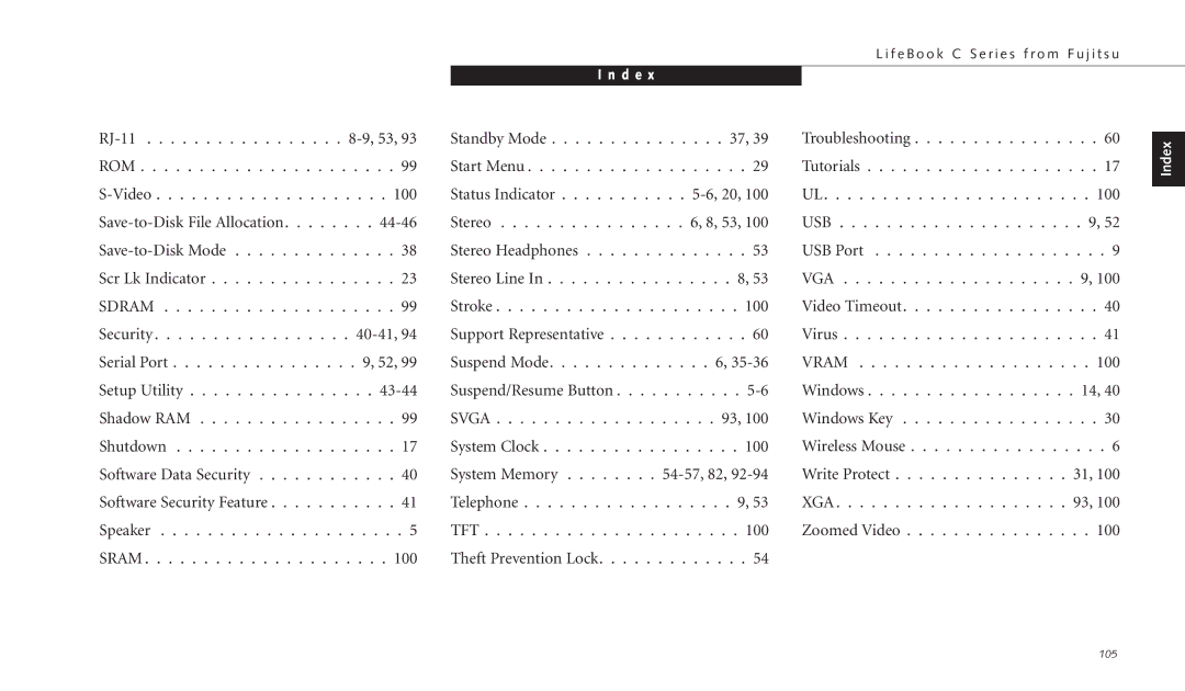 Fujitsu C-4120 manual Usb 