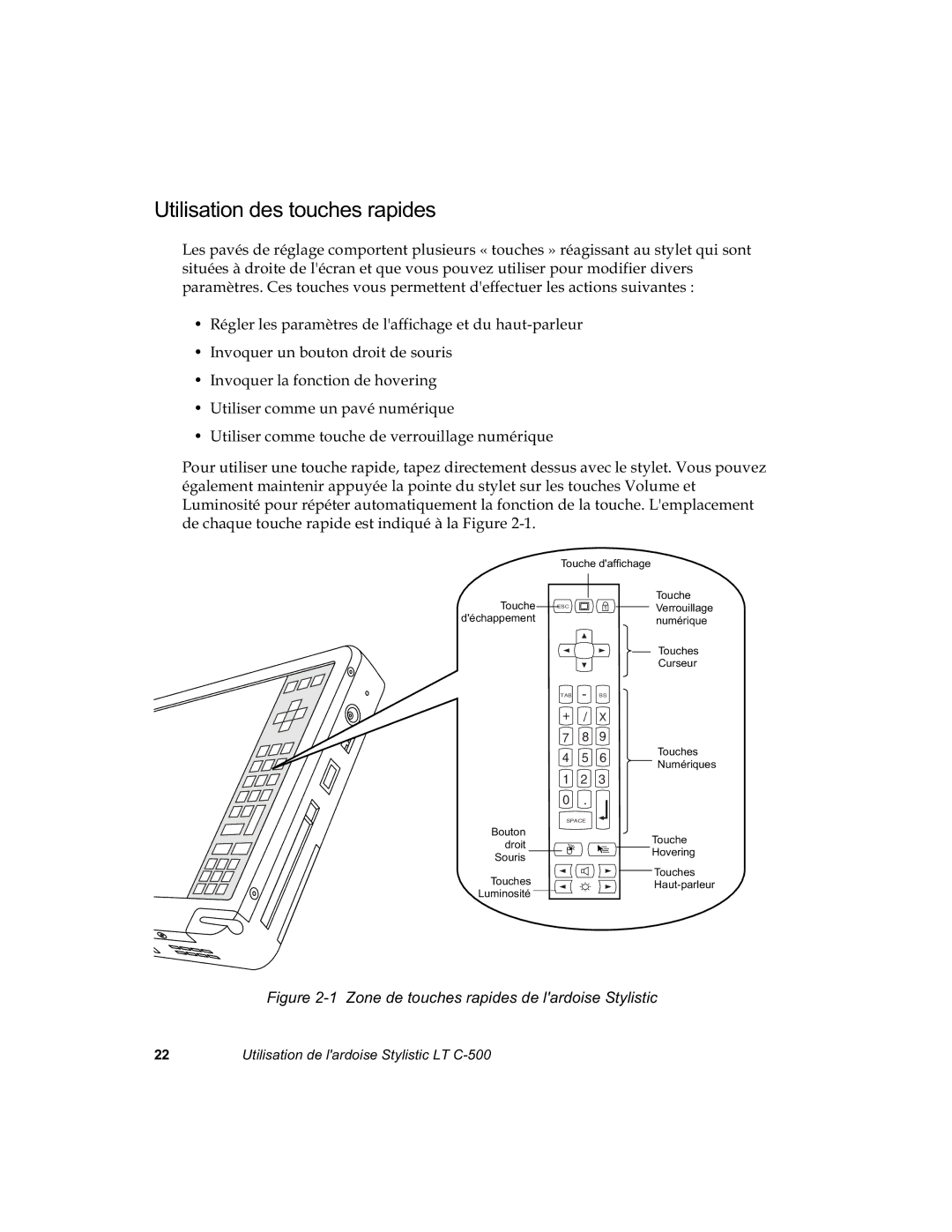 Fujitsu C-500 manual 8WLOLVDWLRQGHVWRXFKHVUDSLGHV, ‡ 5pJOHUOHVSDUDPqWUHVGHODIILFKDJHHWGXKDXWSDUOHXU 